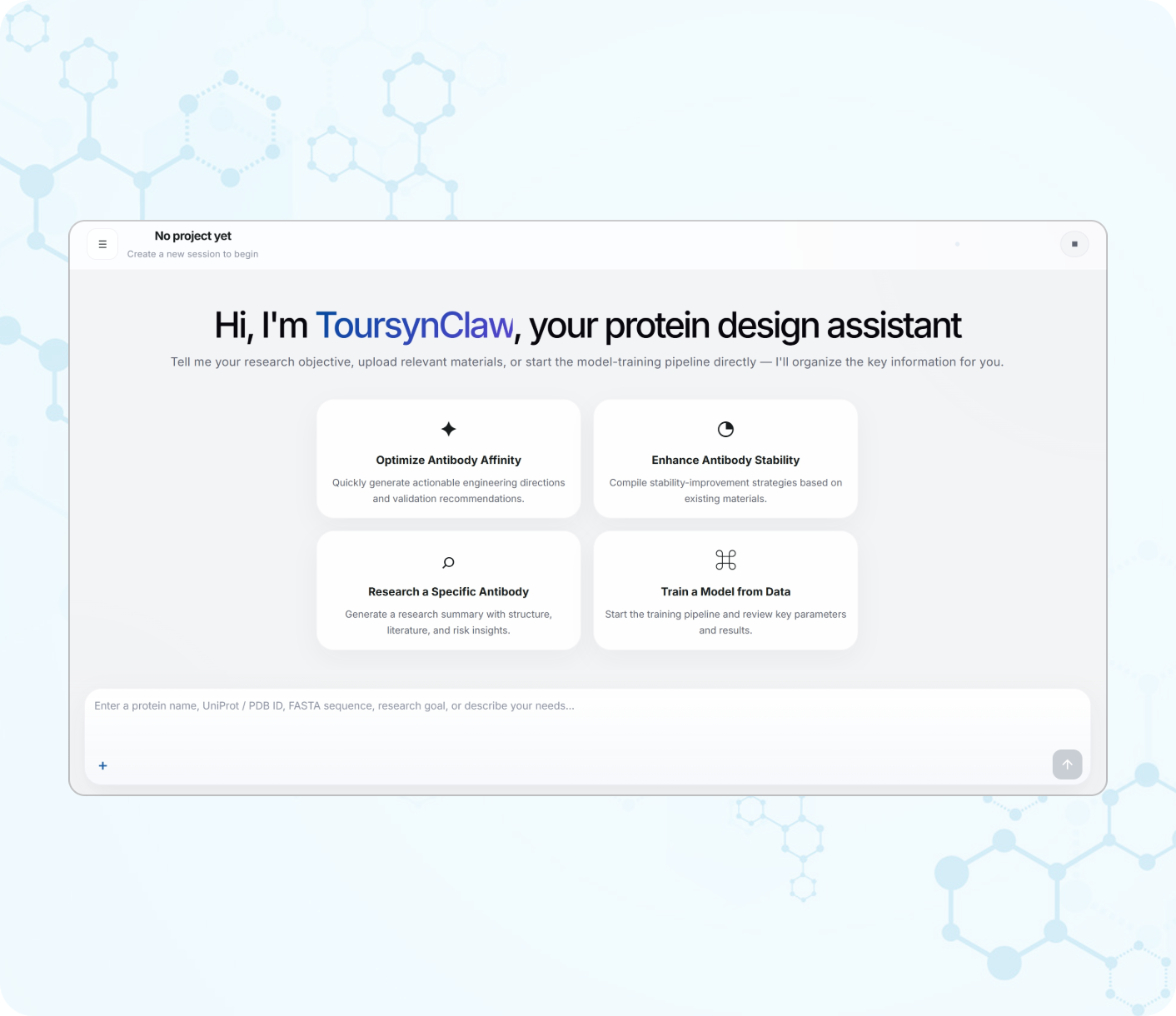 A cluster of specialized AI agents<br>empowering research across every<br>protein domain